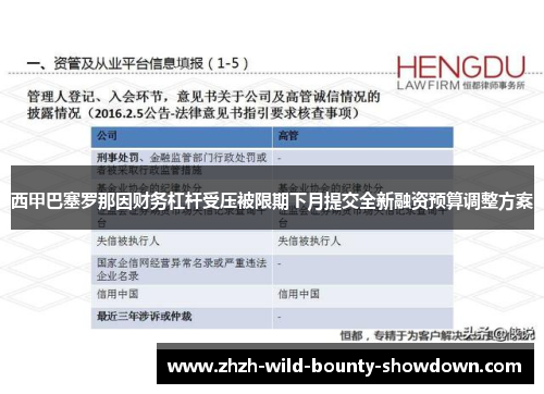 西甲巴塞罗那因财务杠杆受压被限期下月提交全新融资预算调整方案 西甲巴塞罗那因财务杠杆受压被限期下月提交全新融资预算调整方案